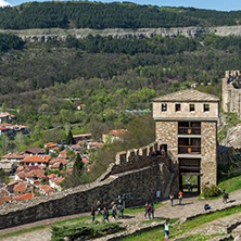 VELIKO TARNOVO, BULGARIA - 9 APRIL 2017: Ruins of The capital city of the Second Bulgarian Empire medieval stronghold Tsarevets, Veliko Tarnovo, Bulgaria