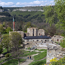 VELIKO TARNOVO, BULGARIA - 9 APRIL 2017: Ruins of The capital city of the Second Bulgarian Empire medieval stronghold Tsarevets, Veliko Tarnovo, Bulgaria