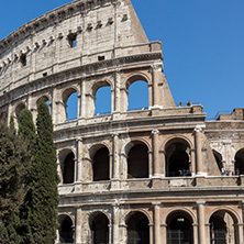 ROME, ITALY - JUNE 23, 2017: Amazing view of Colosseum in city of Rome, Italy