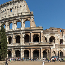 ROME, ITALY - JUNE 23, 2017: Amazing view of Colosseum in city of Rome, Italy