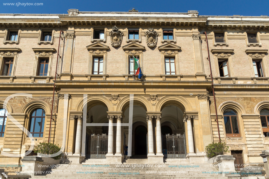 ROME, ITALY - JUNE 23, 2017: Typical building in city of Rome, Italy