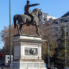 MADRID, SPAIN - JANUARY 21, 2018: Marques del Duero monument at Paseo de la Castellana street in City of Madrid, Spain