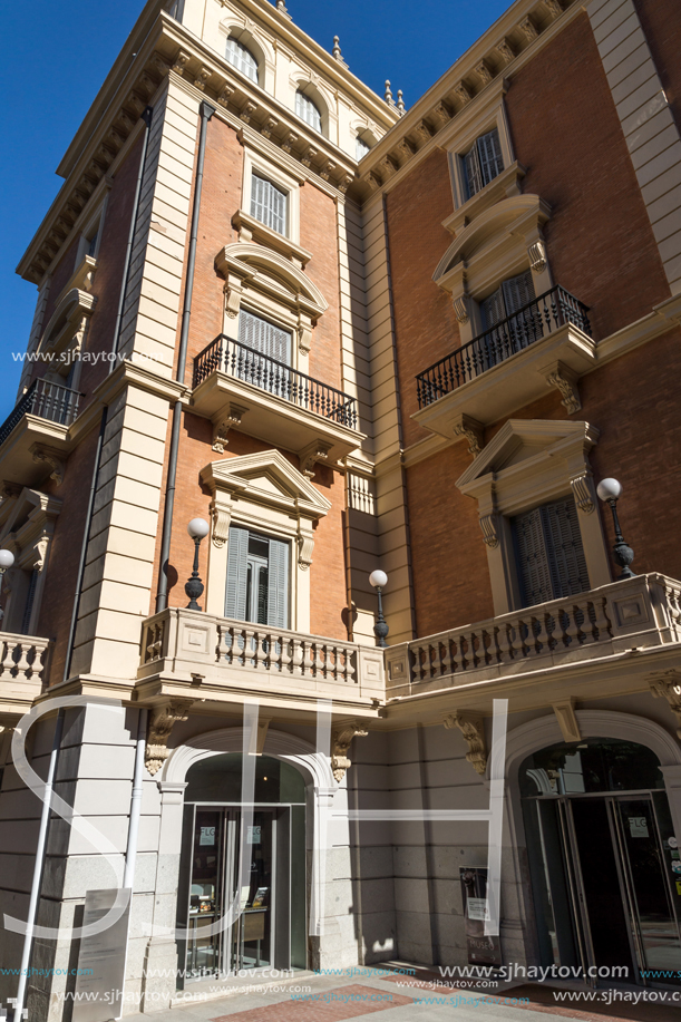 MADRID, SPAIN - JANUARY 21, 2018: Facade of Lazaro Galdiano Museum in City of Madrid, Spain