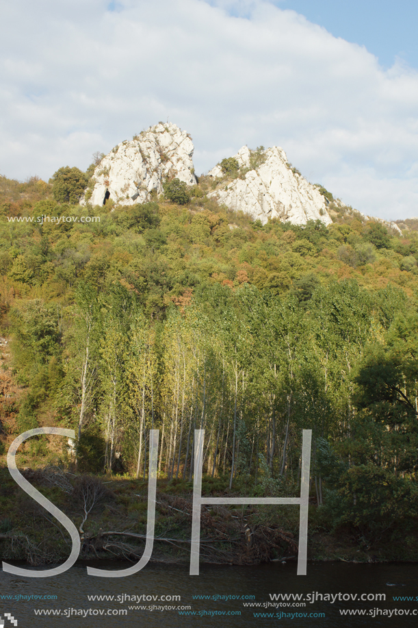 Amazing Panoramic view of Iskar Gorge near Cherepish Monastery, Balkan Mountains, Bulgaria