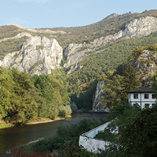 Amazing Panoramic view of Iskar Gorge near Cherepish Monastery, Balkan Mountains, Bulgaria