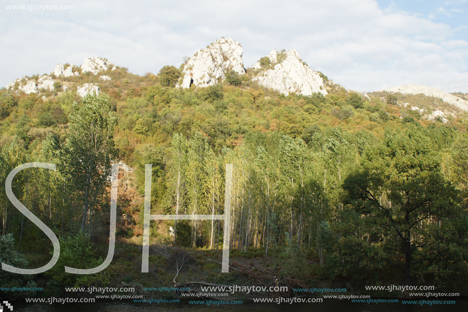 Amazing Panoramic view of Iskar Gorge near Cherepish Monastery, Balkan Mountains, Bulgaria