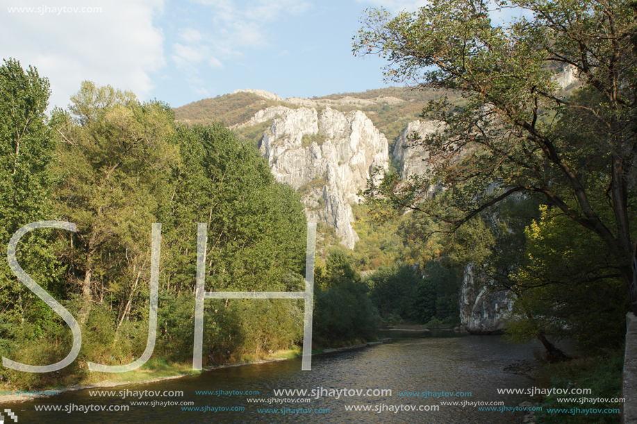 Amazing Panoramic view of Iskar Gorge near Cherepish Monastery, Balkan Mountains, Bulgaria