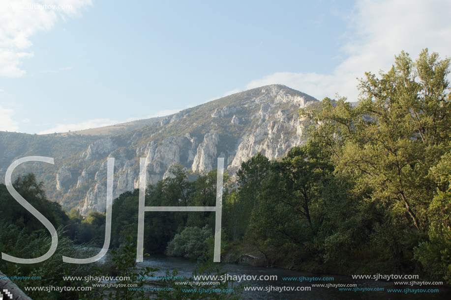 Amazing Panoramic view of Iskar Gorge near Cherepish Monastery, Balkan Mountains, Bulgaria