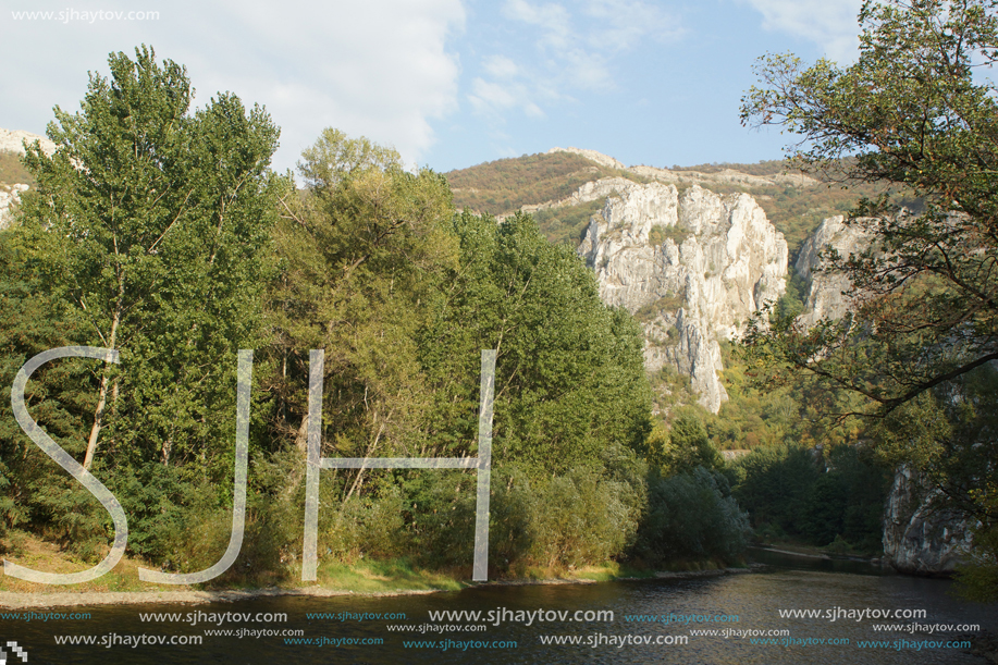 Amazing Panoramic view of Iskar Gorge near Cherepish Monastery, Balkan Mountains, Bulgaria