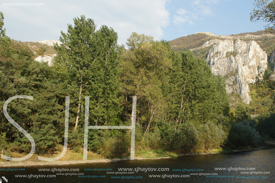 Amazing Panoramic view of Iskar Gorge near Cherepish Monastery, Balkan Mountains, Bulgaria