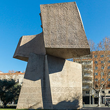 MADRID, SPAIN - JANUARY 21, 2018: Monument to Jorge Juan and Santacilia at Plaza de Colon in City of Madrid, Spain
