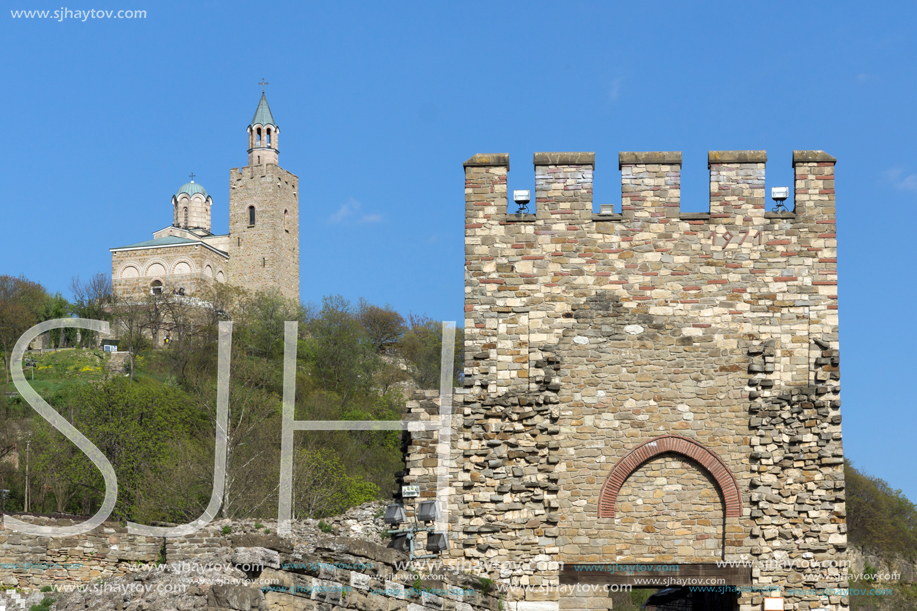 VELIKO TARNOVO, BULGARIA - 9 APRIL 2017: Ruins of The capital city of the Second Bulgarian Empire medieval stronghold Tsarevets, Veliko Tarnovo, Bulgaria