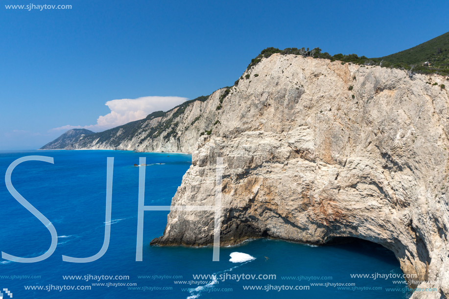 Seascape with Rocks near Porto Katsiki Beach, Lefkada, Ionian Islands, Greece