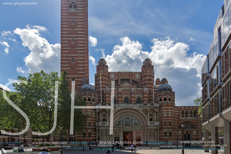 LONDON, ENGLAND - JUNE 15 2016: Westminster Cathedral in London, England, Great Britain