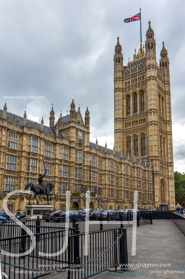 LONDON, ENGLAND - JUNE 15 2016: Houses of Parliament at Westminster, London, England, Great Britain