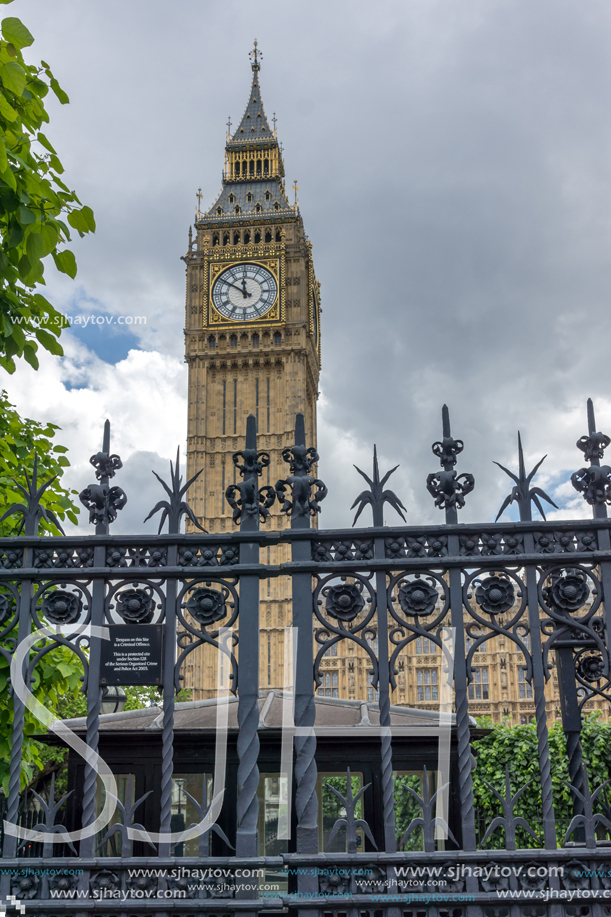 LONDON, ENGLAND - JUNE 15 2016: Houses of Parliament at Westminster, London, England, Great Britain