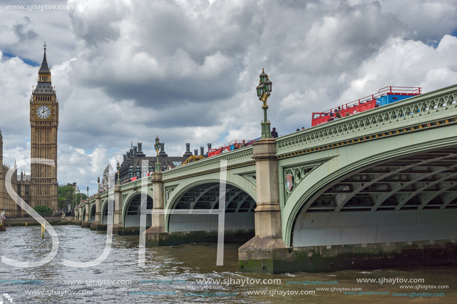 LONDON, ENGLAND - JUNE 15 2016: Houses of Parliament at Westminster, London, England, Great Britain