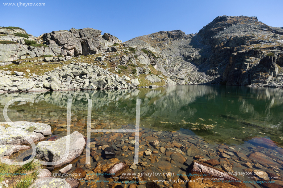 Amazing landscape of The Scary lake, Rila Mountain, Bulgaria