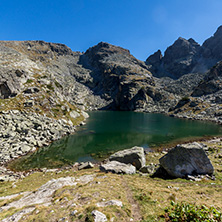 Amazing landscape of The Scary lake, Rila Mountain, Bulgaria