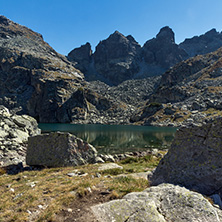 Amazing landscape of The Scary lake, Rila Mountain, Bulgaria