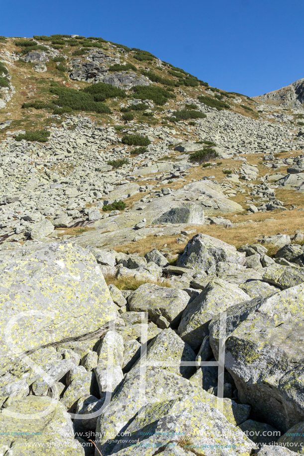 Amazing landscape of Rila Mountain near The Scary lake, Bulgaria