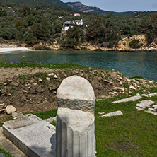 Amazing view of Ruins in Archaeological site of Aliki, Thassos island,  East Macedonia and Thrace, Greece