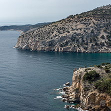 Panoramic view of Livadi beach, Thassos island, East Macedonia and Thrace, Greece