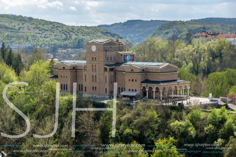 VELIKO TARNOVO, BULGARIA - APRIL 9,  2017: Panoramic view of city of Veliko Tarnovo, Bulgaria