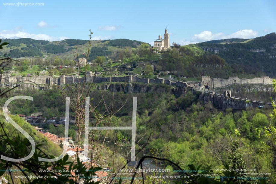 VELIKO TARNOVO, BULGARIA - APRIL 9,  2017: Panoramic view of city of Veliko Tarnovo, Bulgaria