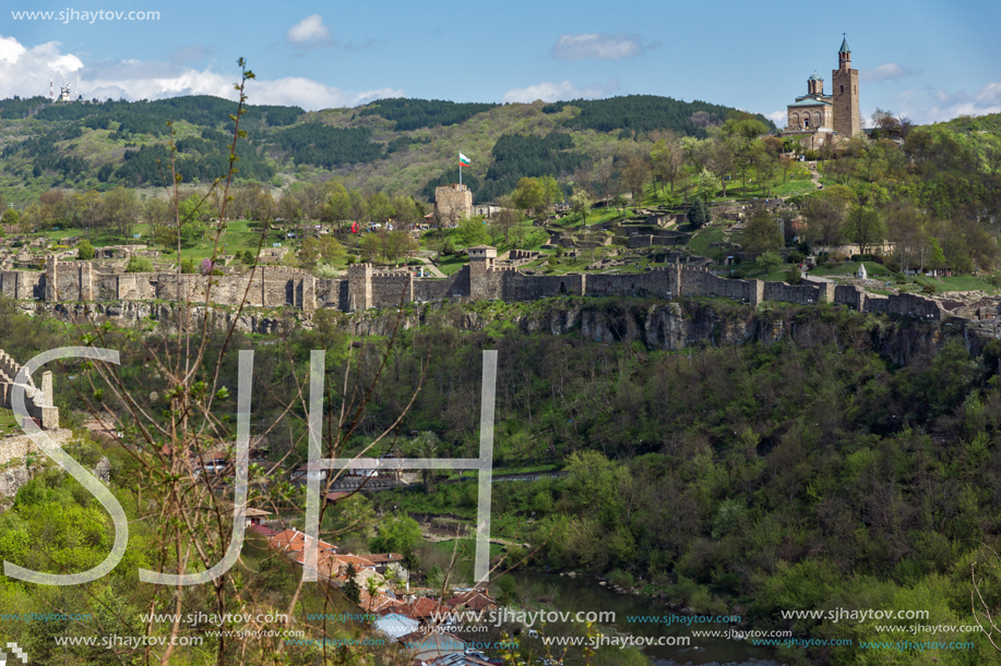 VELIKO TARNOVO, BULGARIA - APRIL 9,  2017: Panoramic view of city of Veliko Tarnovo, Bulgaria