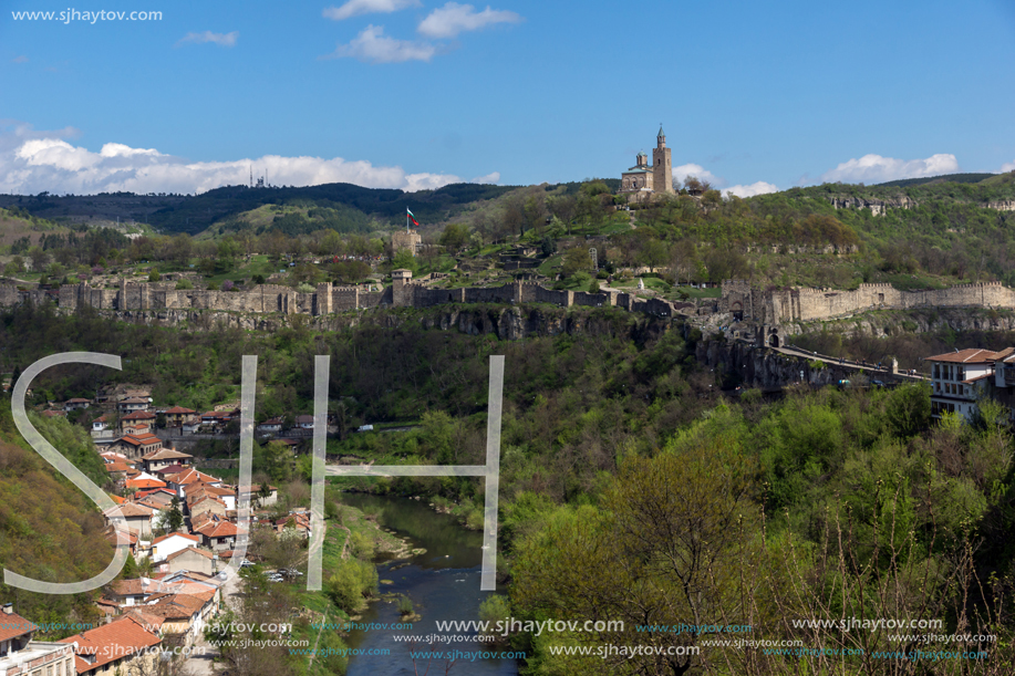 VELIKO TARNOVO, BULGARIA - APRIL 9,  2017: Panoramic view of city of Veliko Tarnovo, Bulgaria