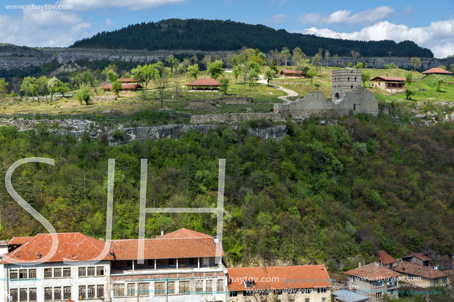 VELIKO TARNOVO, BULGARIA - APRIL 9,  2017: Panoramic view of city of Veliko Tarnovo, Bulgaria