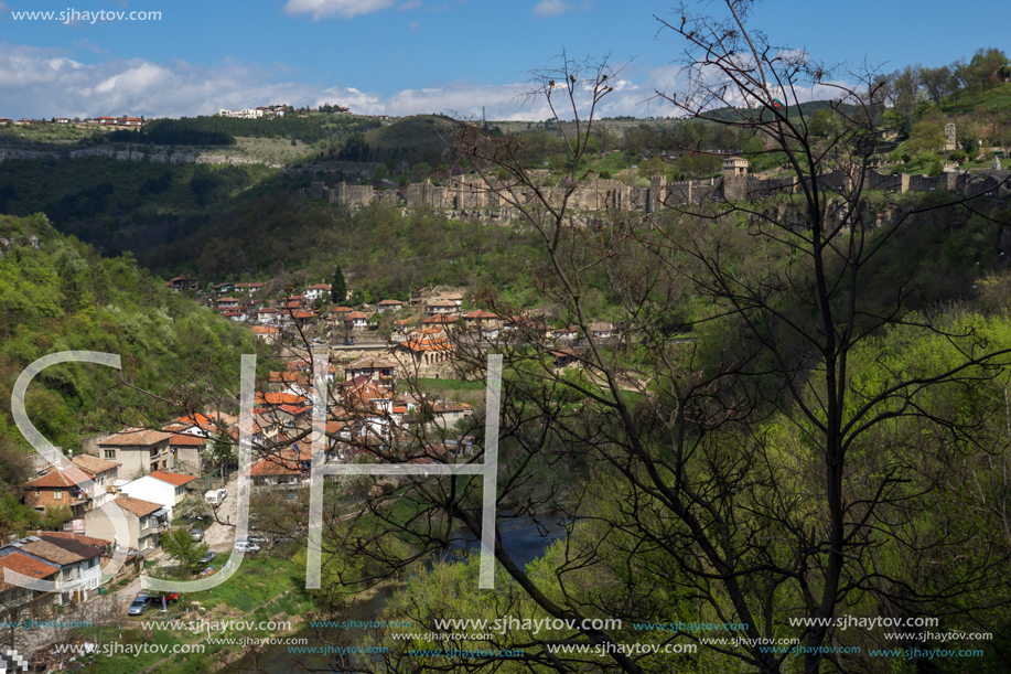 VELIKO TARNOVO, BULGARIA - APRIL 9,  2017: Panoramic view of city of Veliko Tarnovo, Bulgaria