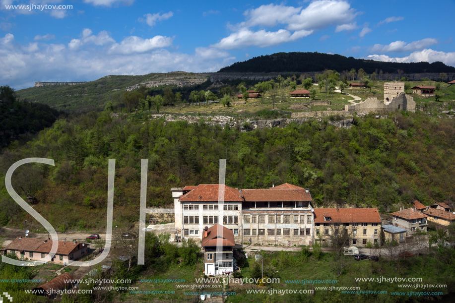 VELIKO TARNOVO, BULGARIA - APRIL 9,  2017: Panoramic view of city of Veliko Tarnovo, Bulgaria