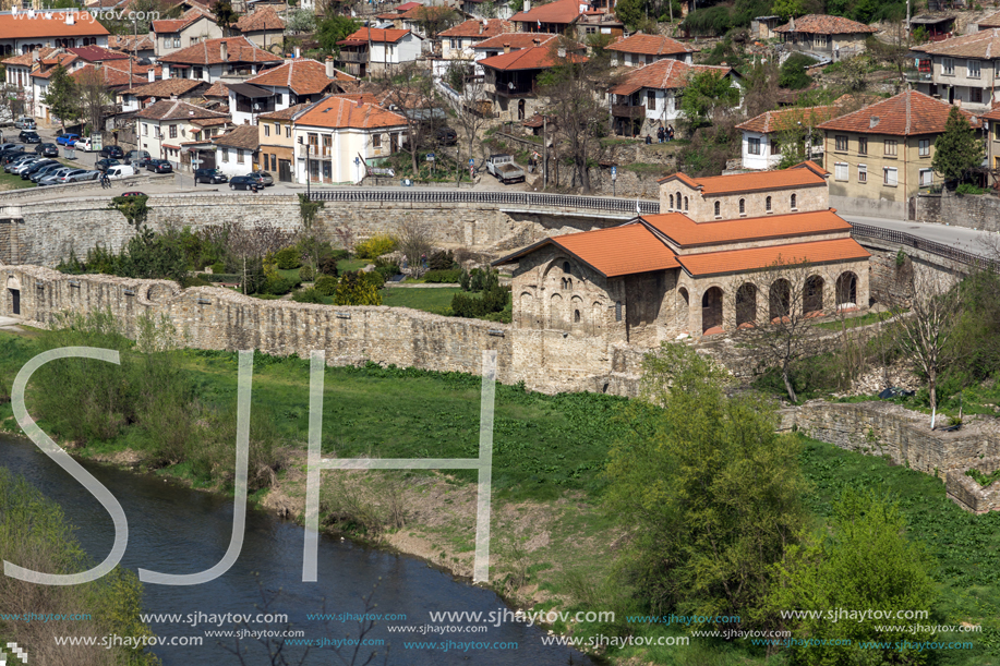 VELIKO TARNOVO, BULGARIA - APRIL 9,  2017: Panoramic view of city of Veliko Tarnovo, Bulgaria