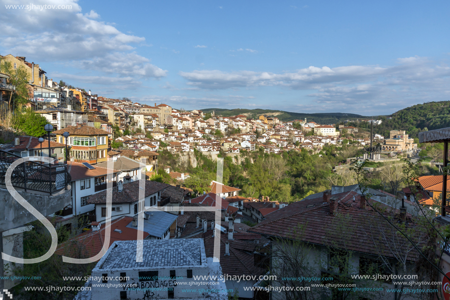 VELIKO TARNOVO, BULGARIA - APRIL 9,  2017: Panoramic view of city of Veliko Tarnovo, Bulgaria