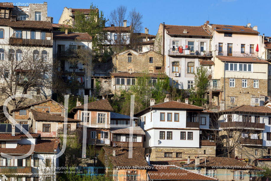 VELIKO TARNOVO, BULGARIA - APRIL 9,  2017: Panoramic view of city of Veliko Tarnovo, Bulgaria