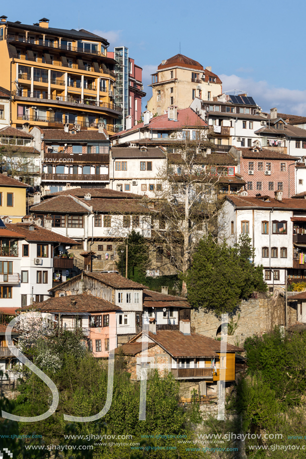VELIKO TARNOVO, BULGARIA - APRIL 9,  2017: Panoramic view of city of Veliko Tarnovo, Bulgaria