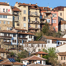 VELIKO TARNOVO, BULGARIA - APRIL 9,  2017: Panoramic view of city of Veliko Tarnovo, Bulgaria