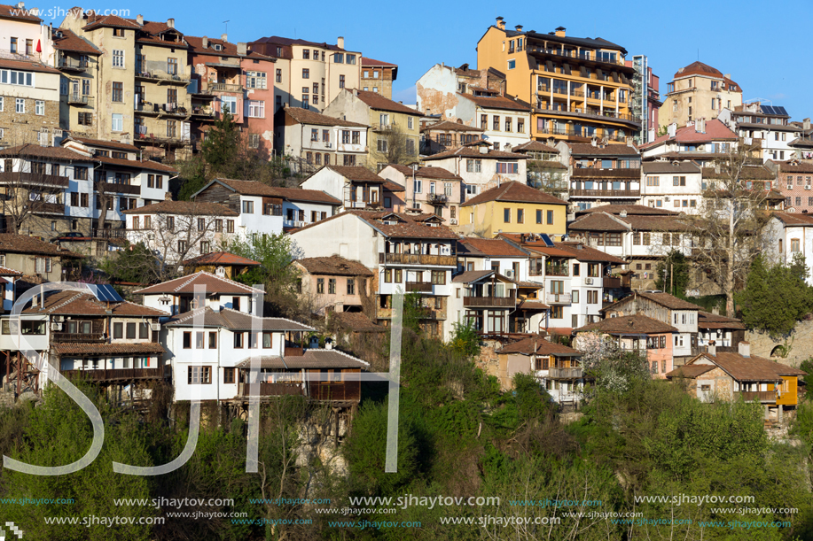 VELIKO TARNOVO, BULGARIA - APRIL 9,  2017: Panoramic view of city of Veliko Tarnovo, Bulgaria