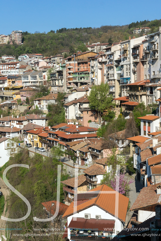 VELIKO TARNOVO, BULGARIA - APRIL 10,  2017: Panoramic view of city of Veliko Tarnovo, Bulgaria