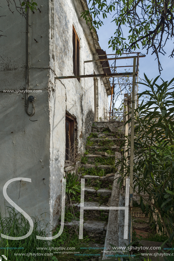 Old stone house in the village of Theologos,Thassos island, East Macedonia and Thrace, Greece