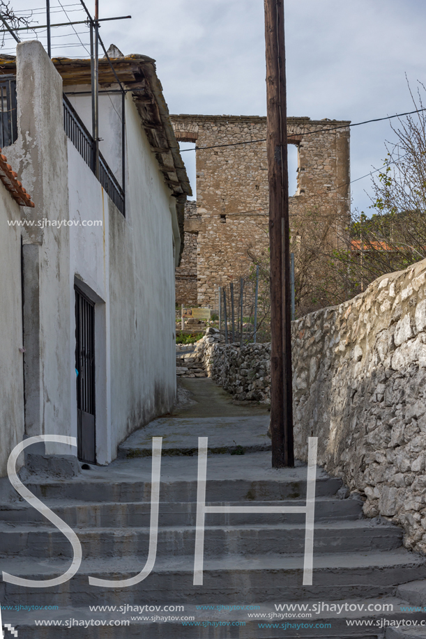 Old stone house in the village of Theologos,Thassos island, East Macedonia and Thrace, Greece