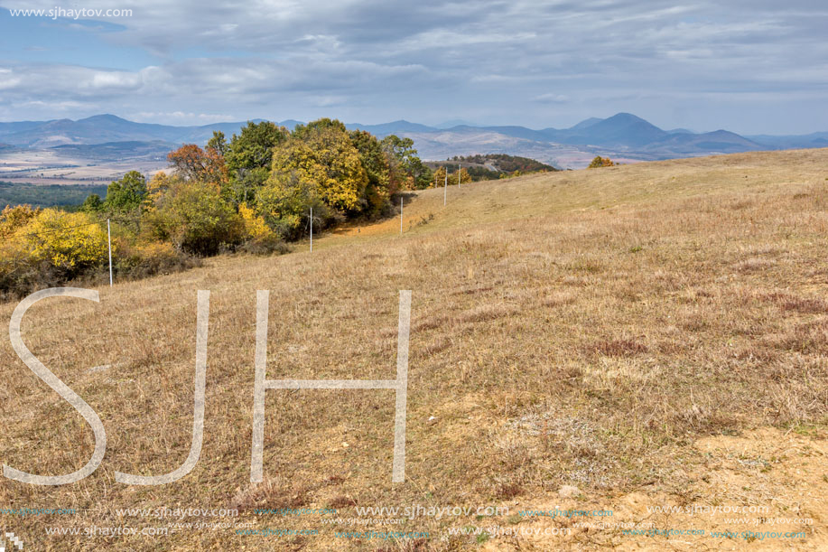 Autumn Panoramic view of Cherna Gora mountain, Pernik Region, Bulgaria