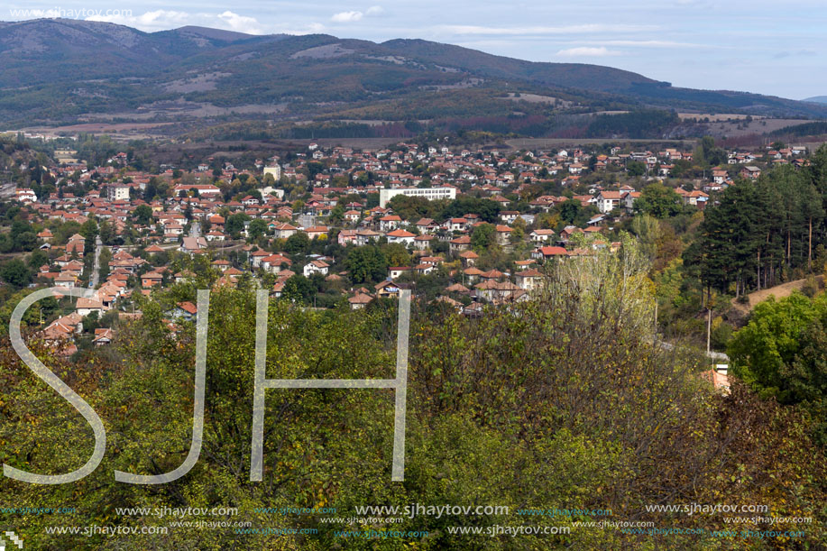 Panoramic view of town of Zemen,  Pernik Region, Bulgaria