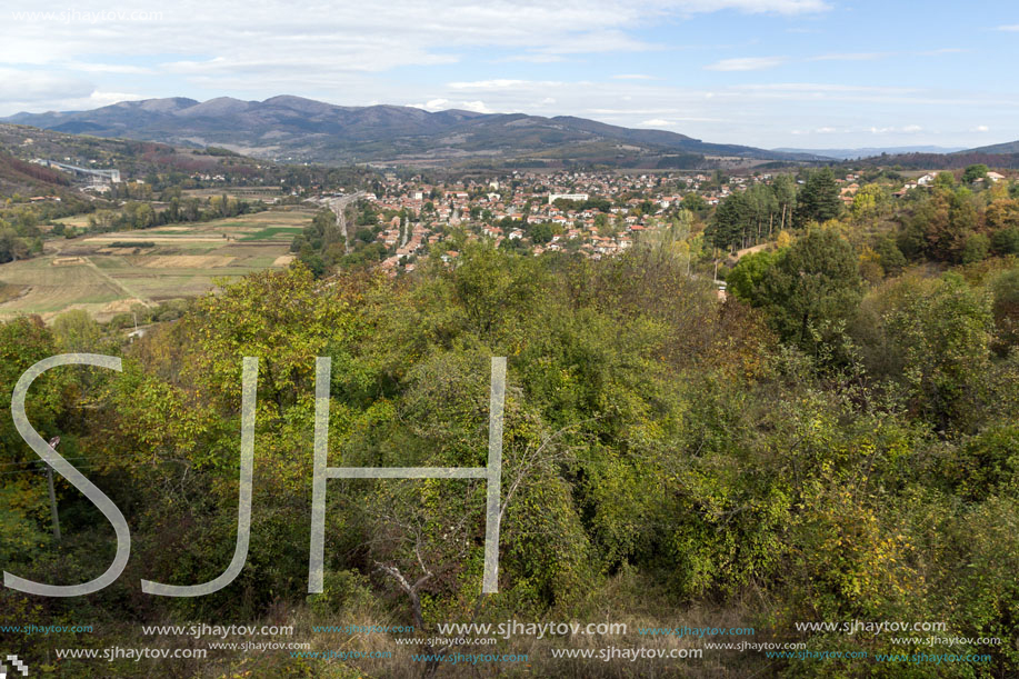 Panoramic view of town of Zemen,  Pernik Region, Bulgaria