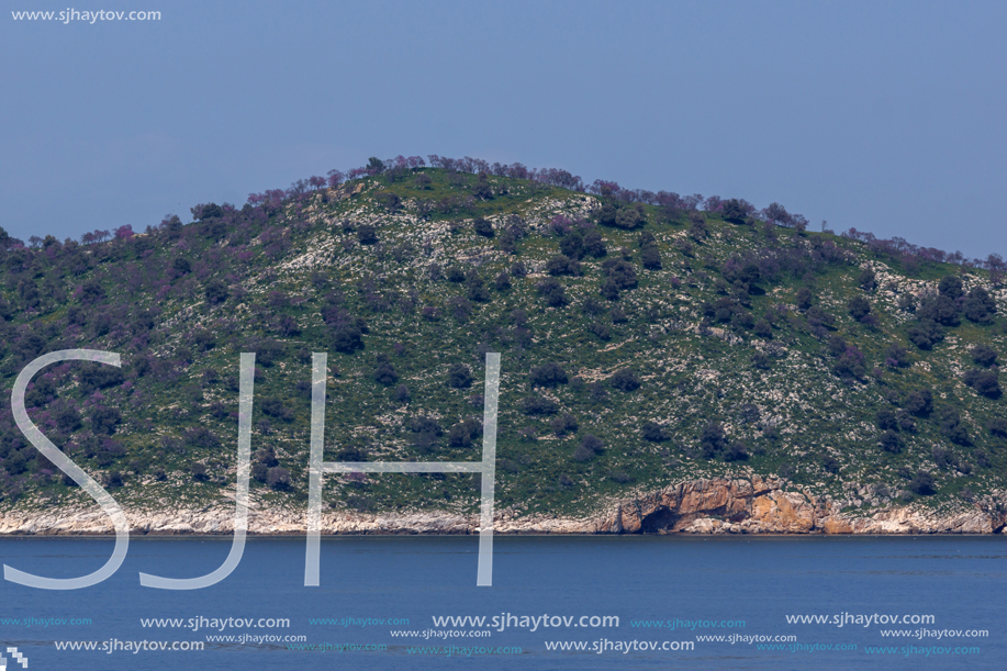 Panorama of Thasopoula Island, East Macedonia and Thrace, Greece