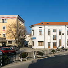 HASKOVO, BULGARIA - MARCH 15, 2014: Building of Town Hall in the center of City of Haskovo, Bulgaria