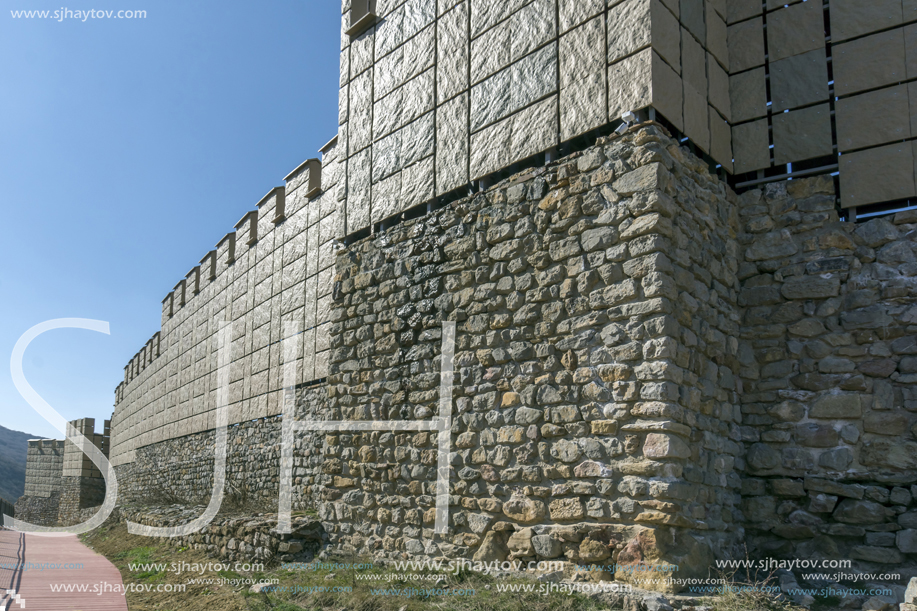 Ruins of the medieval fortress Krakra from the period of First Bulgarian Empire near city of Pernik, Bulgaria