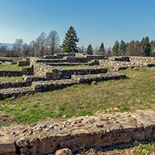 Ruins of the medieval fortress Krakra from the period of First Bulgarian Empire near city of Pernik, Bulgaria
